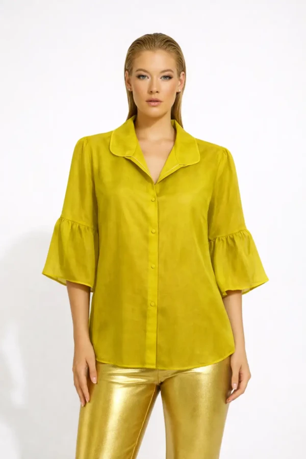 Πουκάμισο Tencel με βολάν