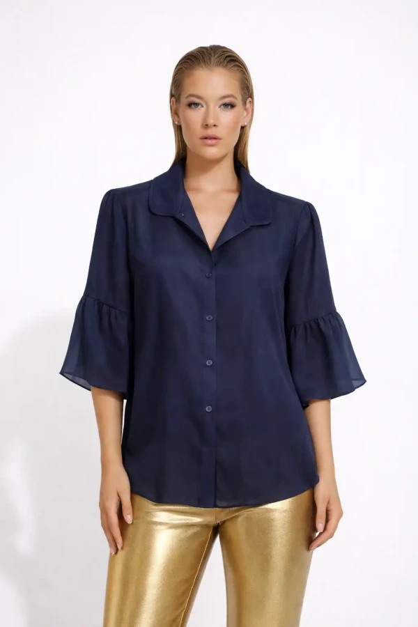 Πουκάμισο Tencel με βολάν