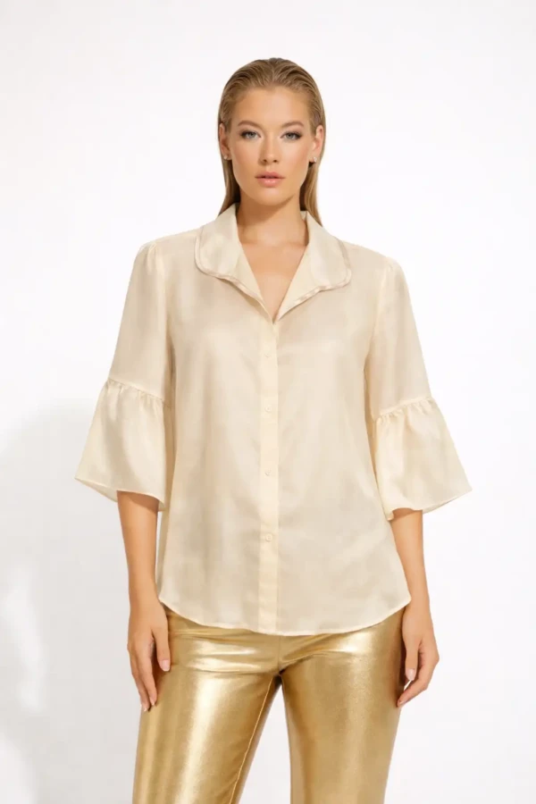 Πουκάμισο Tencel με βολάν