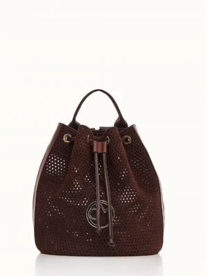 Christina Malle Brown Suede Backpack Premium