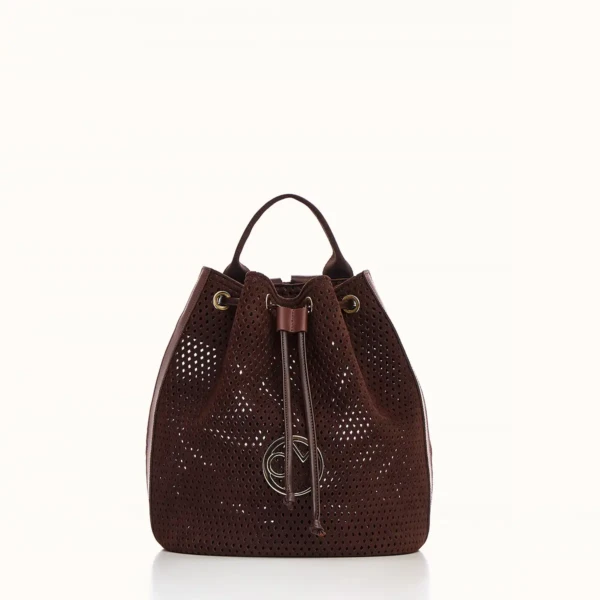 Christina Malle Brown Suede Backpack Premium
