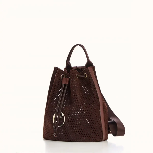 Christina Malle Brown Suede Backpack Premium