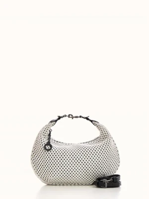 Christina Malle White Sport Halfmoon Bag