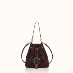 Christina Malle Brown Suede Mini Bucket Premium