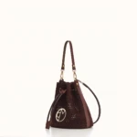 Christina Malle Brown Suede Mini Bucket Premium