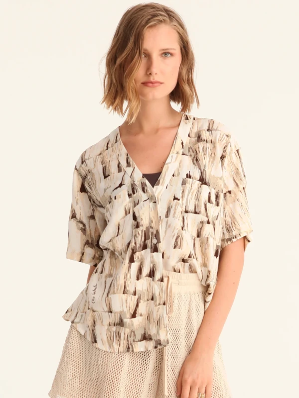 TASSELS cropped shirt