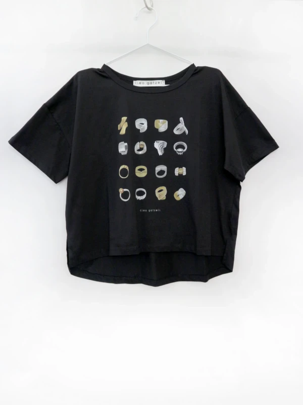 RINGS cropped t-shirt