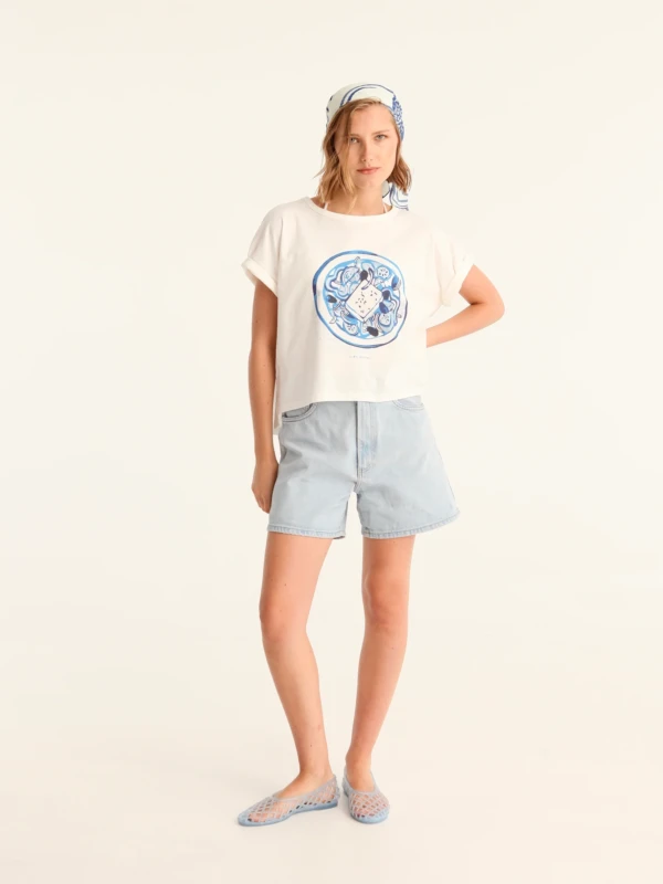 CHORIATIKI cropped t-shirt