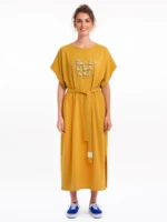 ALWAYS LATE loose belted dress