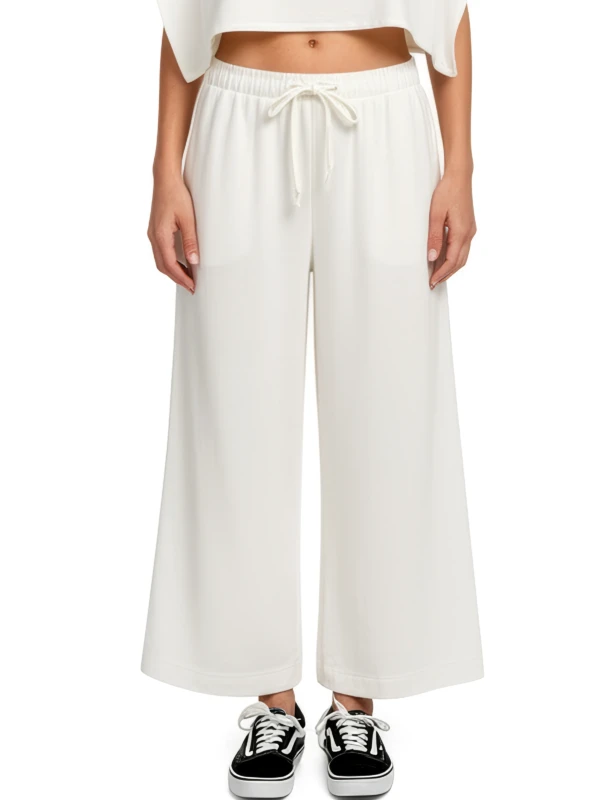 SERIAL CHILLER loose leg pants- off white