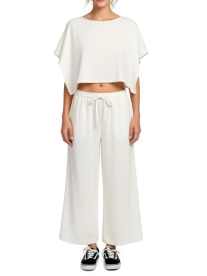 SERIAL CHILLER loose leg pants- off white