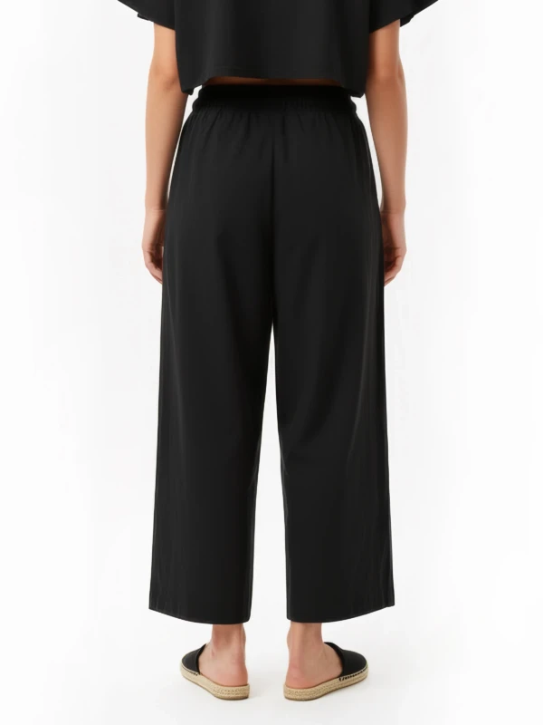 SERIAL CHILLER loose leg pants- black