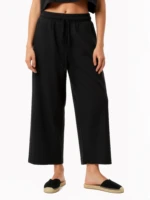 SERIAL CHILLER loose leg pants- black