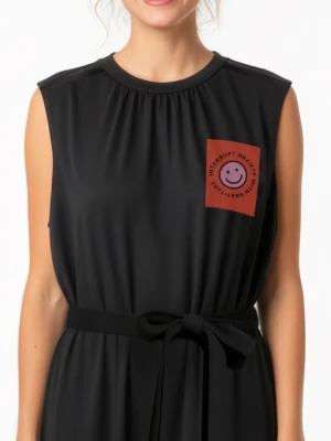 INTERRUPT ANXIETY jersey dress with rib details
