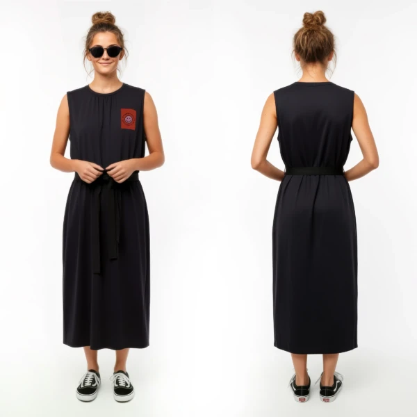 INTERRUPT ANXIETY jersey dress with rib details