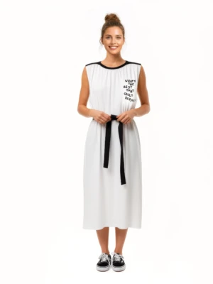 BEST CASE SCENARIO jersey dress with rib details
