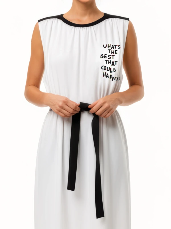 BEST CASE SCENARIO jersey dress with rib details
