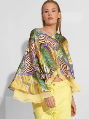 Σατέν Τοπ Mε Abstract Print - Βολάν