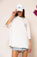 Oversized T-shirt with print in White