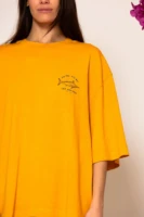Oversized T-shirt with print in Orange