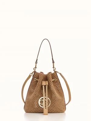 Beige Suede Mini Bucket Premium