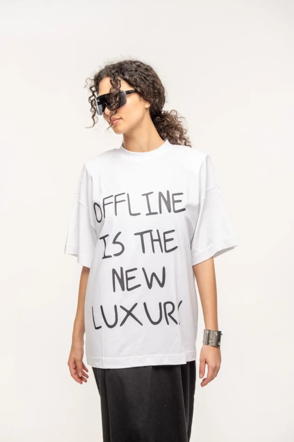 White Offline Oversized T-Shirt