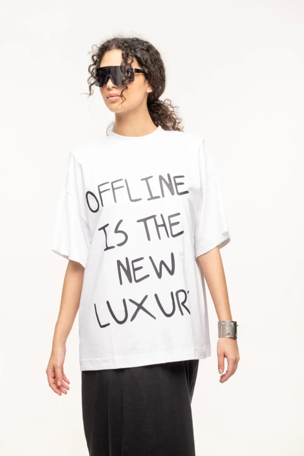 White Offline Oversized T-Shirt