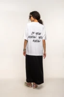 White If You Know Oversized T-Shirt