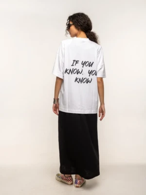 White If You Know Oversized T-Shirt