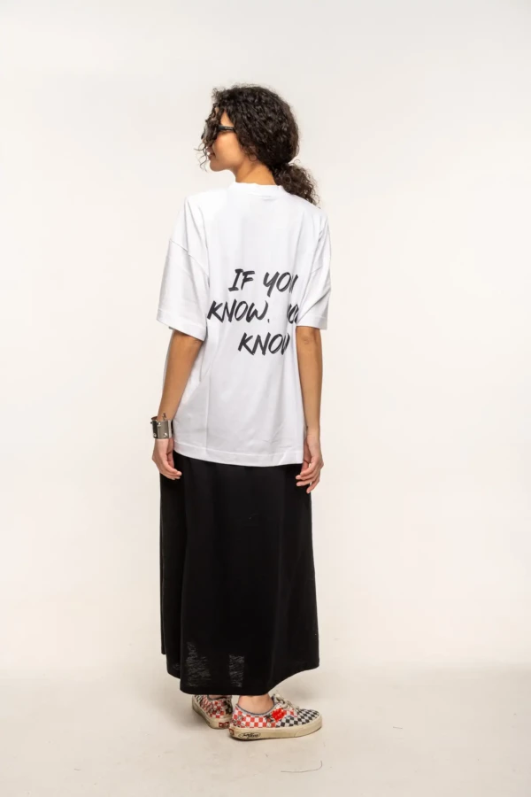 White If You Know Oversized T-Shirt
