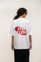White Stay in Love Oversized T-Shirt