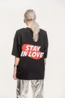 Black Stay in Love Oversized T-Shirt