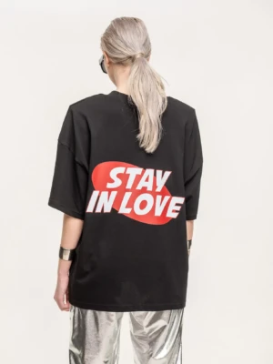 Black Stay in Love Oversized T-Shirt