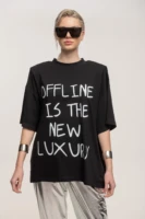 Black Offline Oversized T-Shirt