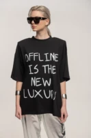 Black Offline Oversized T-Shirt