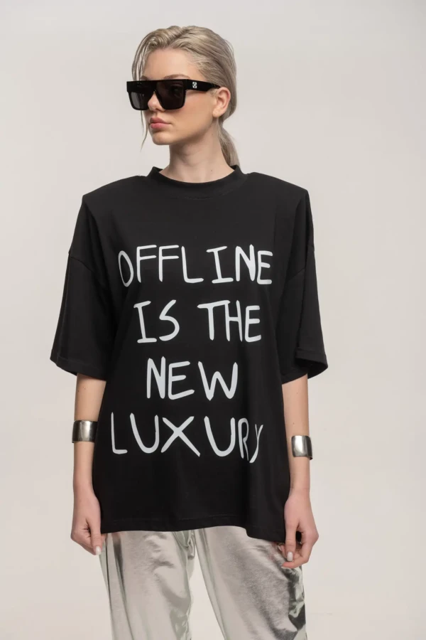 Black Offline Oversized T-Shirt