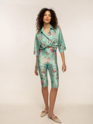 Floral Mint Capri Pants