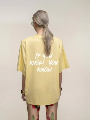 Butter Yellow If You Know Oversized T-Shirt