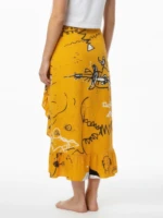 BATTLE DROID wrap skirt with frill hem