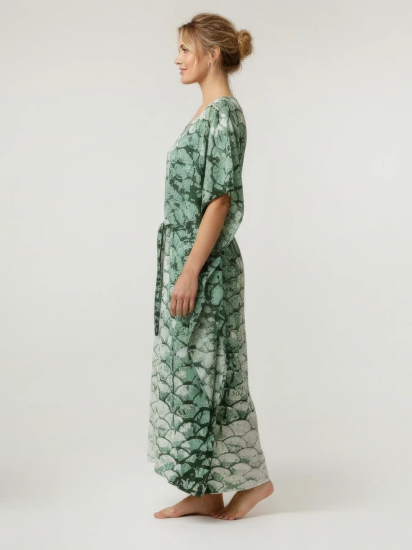 MERMAID belted caftan dress