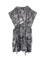 TELENDOS belted caftan dress