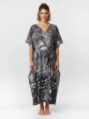 TELENDOS belted caftan dress