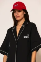 Oversized Logo Embroidered Illustration Shirt