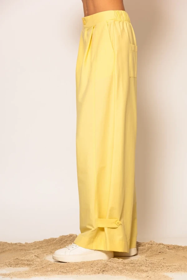 Wide leg pleated pants