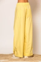 Wide leg pleated pants