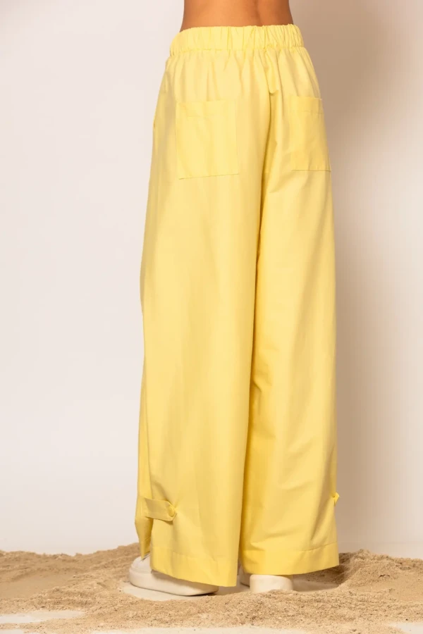 Wide leg pleated pants