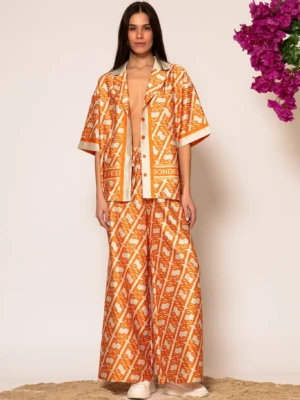 LSF Signature Print Wide Leg Pants