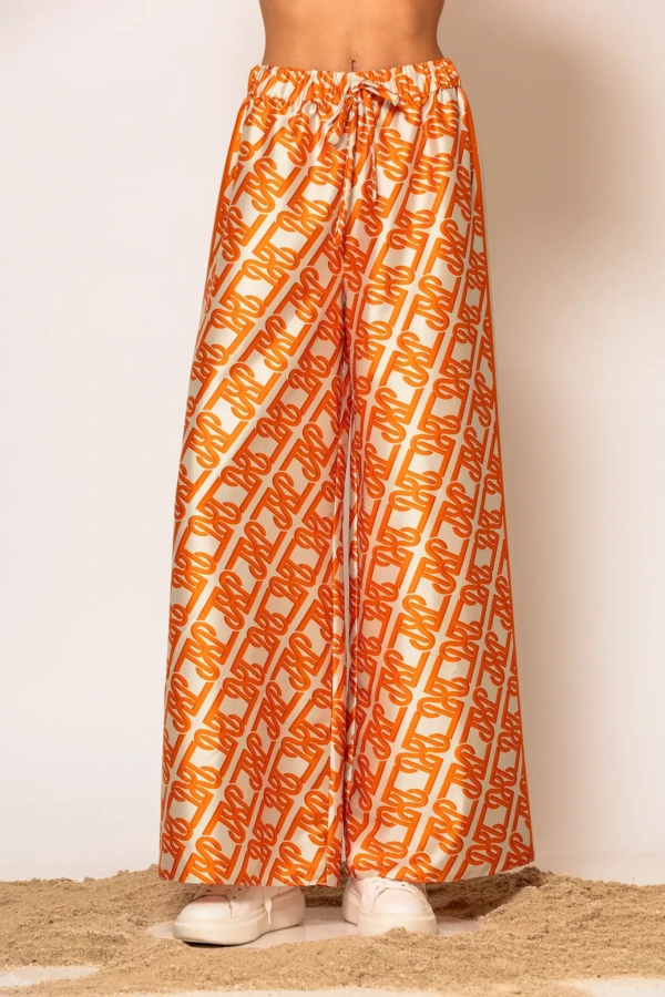 LSF Signature Print Wide Leg Pants