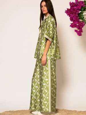 LSF Signature Print Wide Leg Pants