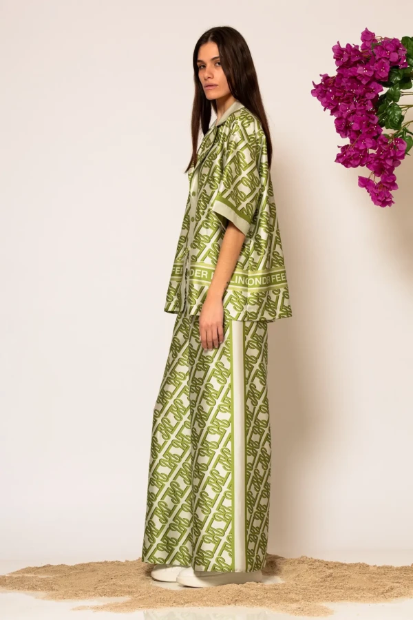 LSF Signature Print Wide Leg Pants